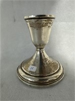 ONE SINGLE STERLING SILVER CANDLESTICK