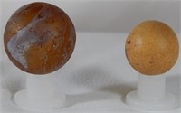 Vintage handmade Shooter Marble  & Clay Marble