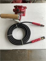 Tuthill Fuel Tank Hand Pump, presser washer hose