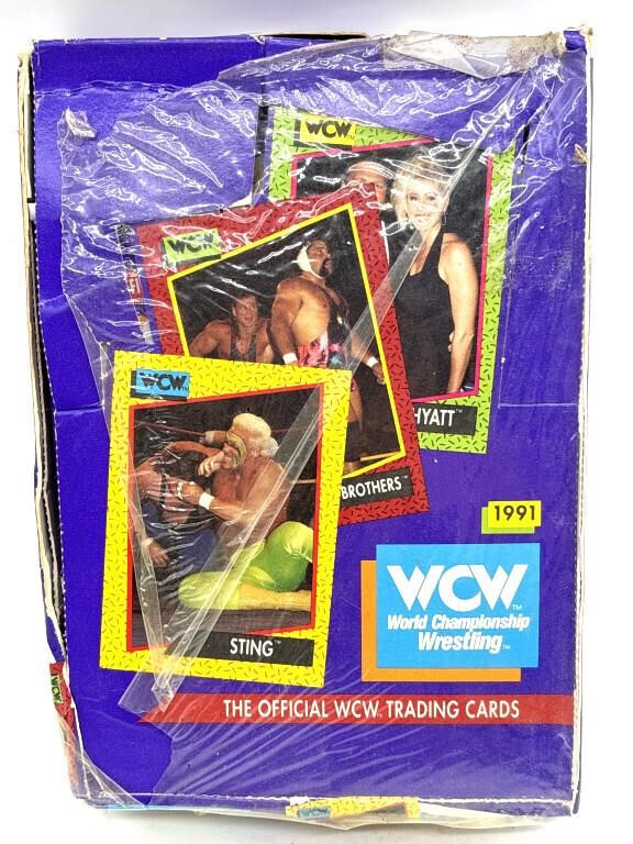 Sealed Box of 1991 WCW Wrestling Cards (some