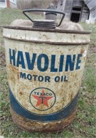 Texaco Havoline 5-gallon can.
