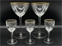 Beautiful Vintage Etched Crystal Glasses