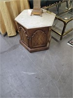 Marble top octagon table