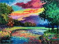 “Sunset Meadow” 18"x24"Original Painting-Antanenka