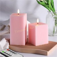 Blush Pink LED Candles 3  4  6 w/ Remote