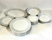 Lot of Crown Ming Fine China Dishes Blue Pattern