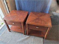 (2)  End Tables 26" w 25" d 24" tall