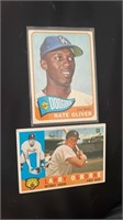 1965 Topps Nate Oliver Dodgers, Larry Osborne 2 lo