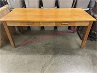 Larger antique oak library table 32x72