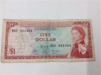 1965 $1 East Caribbean,