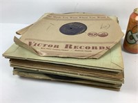 Collection de disques d'époque 78T.