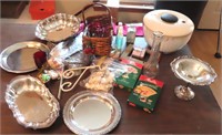 Silver Plate, Crafting Balls, Salad Spinner