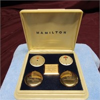 14k gold Hamilton Watch display. 1950's.