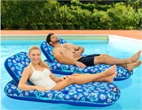 Aqua Luxury Inflatable Pool Recliner, 2-pack