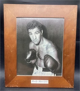 (D) Rocky Marciano framed photo 10x12