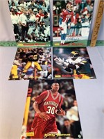 5 signed Signature Rookies 8x10 pictures