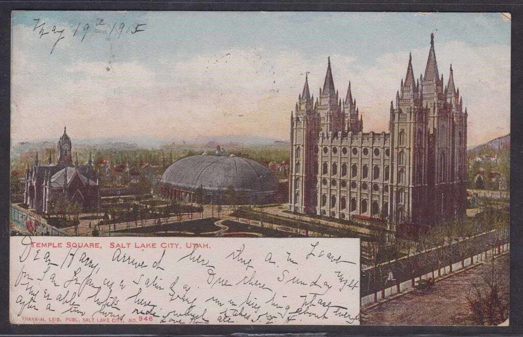 US Postcard Salt Lake City 1905 Used Postcards wit