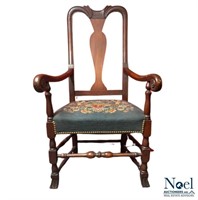 Antique Hand Carved Chair w/ Claw Feet