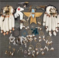 Group of Native American etc items including dream