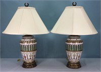 Pr. Vintage Porcelain Table Lamps