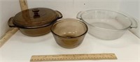 Ancor Bakeware Dish W/ Lid, Clear Glass Casserole