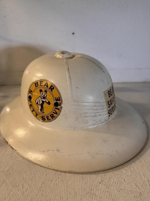 Vintage Foam/Plastic Bear Safety Service Helmet