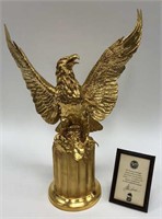 Boehm Porcelain Eagle Overlaid in Pure Gold 4/50