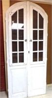 Egyptian Painted Arched Double Dutch Doors.