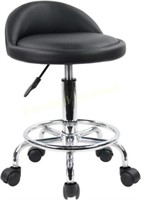 KKTONER PU Stool  Swivel  Adjustable (Black)