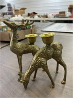 Brass deer Candle holders