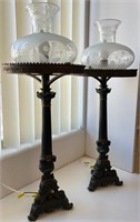 K - PAIR OF VINTAGE LAMPS (A21)
