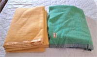 Pair of highlander pure wool blankets. 59" x 80"