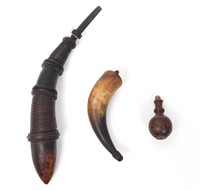 Three Antique Powder Horns