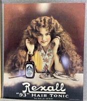 Tin Recall Hair Tonic Sign Reproduction