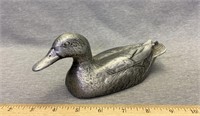 1974 Banthrico Pewter Duck Coin Bank