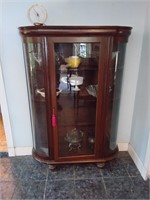 Antique Bowfront Display Cabinet