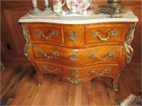 French Marble Top Chest 49" x 22" x 36"