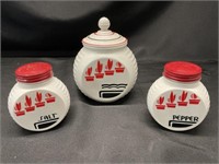 VTG Fire King Grease Jar & S&P Shakers