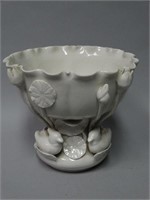 Chinese Blance-de-Chine Scalloped Lotus Bowl