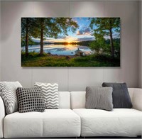 ($69);Tree Canvas Wall Art of a Sunrise Over a