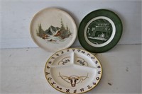 3- Vintage Decorative Plates
