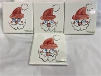 Howard Originals Santa Claus Tile Coasters
