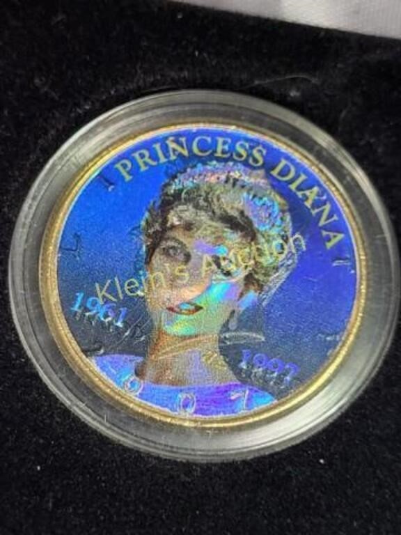 princess Diana colorized kennedy half dollar 2007D