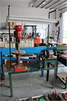 ITC DRILL PRESS & BENCH GRINDER ON STAND