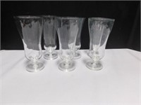 6 Clear Glass Beer/ Tea glasses
