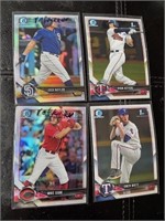 4 BASEBALL CARD LOT JOSH NAYLOR & MIKE SIANI WITH