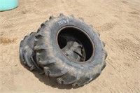 (2) Assorted 14.9-24 Tractor Tires