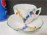 Melba bone china teacup and saucer