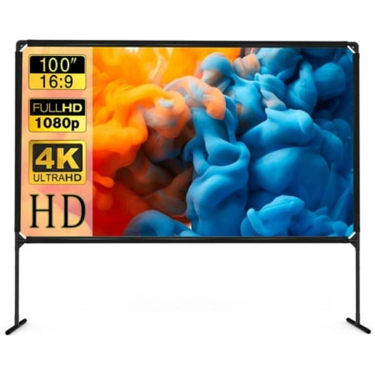 100  Projector Screen with Stand  100 inch  16:9 H