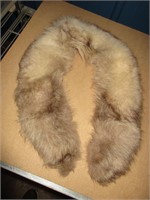 COLLAR Vintage Fox Fur Handmade Cream Color Unique